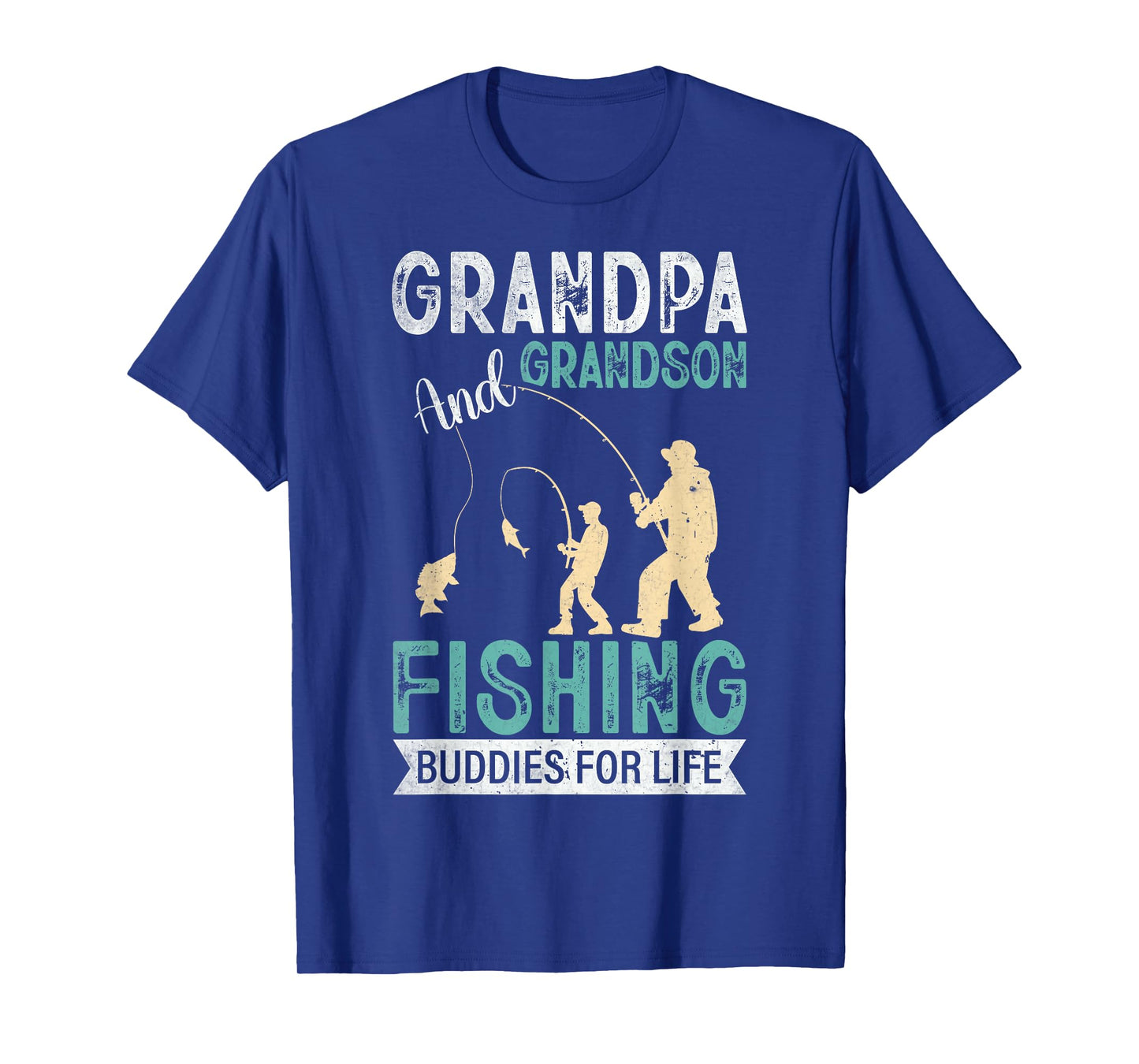 Grandpa and Grandson Fishing Buddies for Life Matching T-Shirt