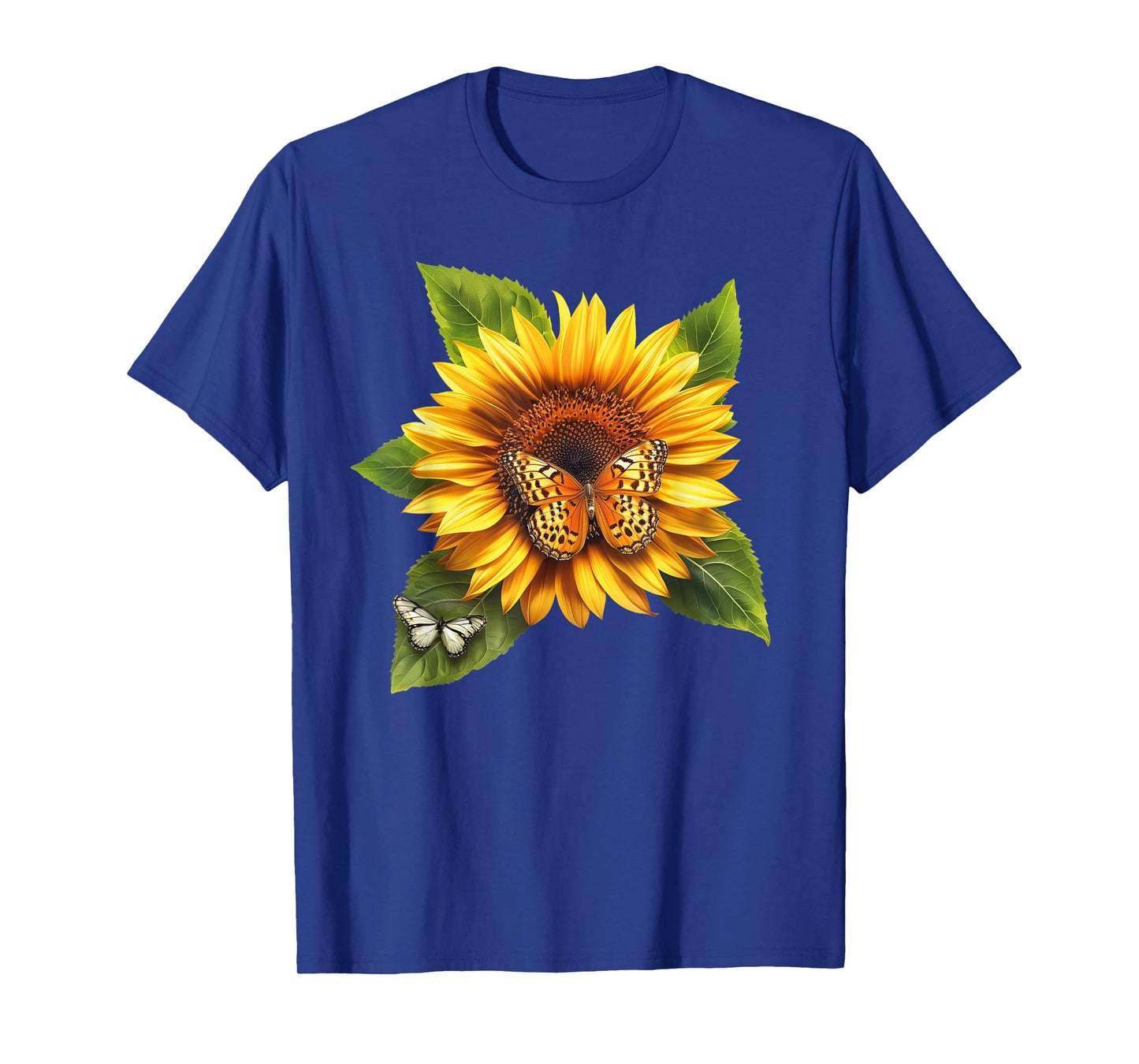 Butterfly Sunflower Floral Flower T-Shirt