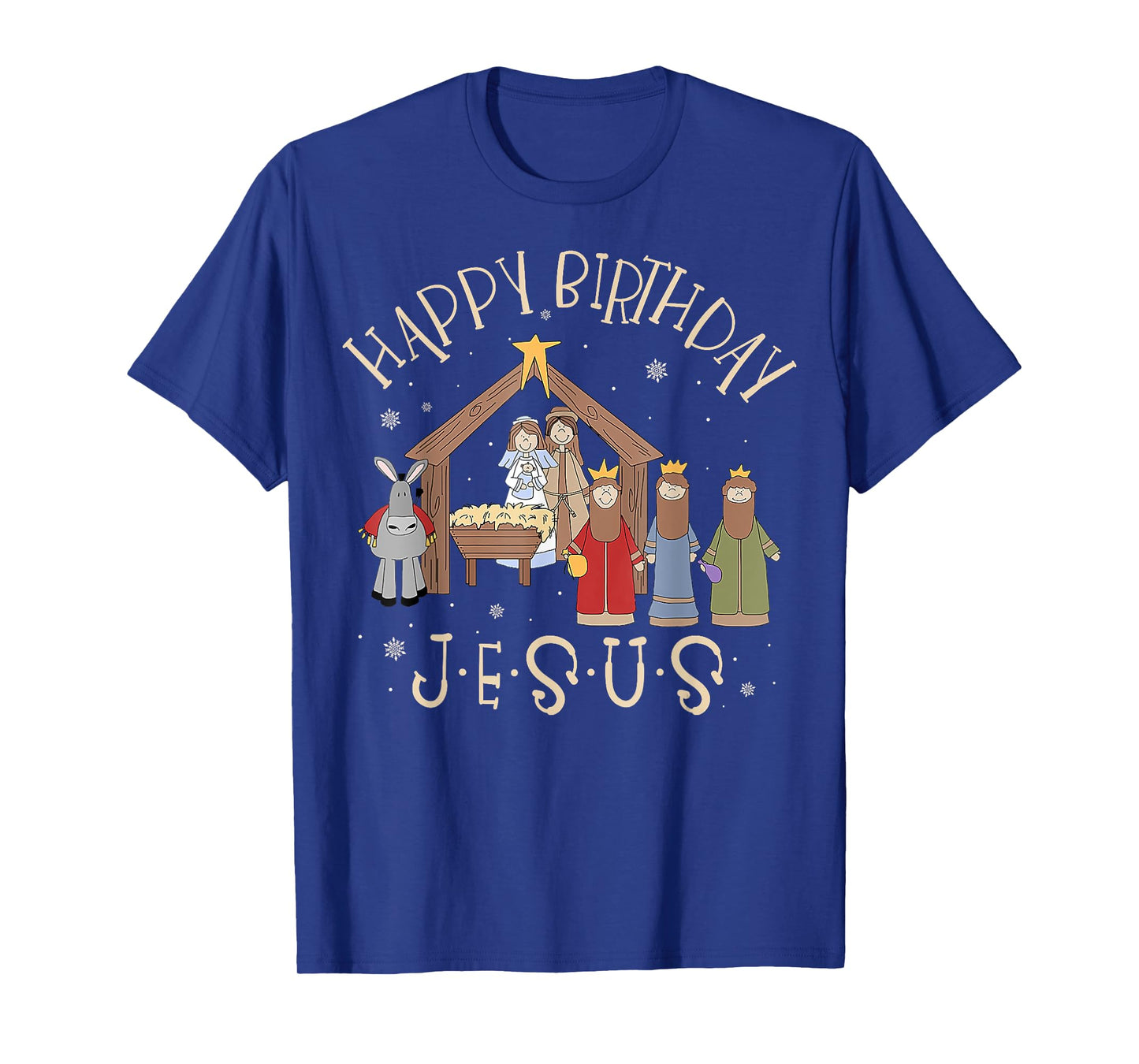 Merry Christmas Tee Unisex-Christian Family Group Children Nativity Happy Birthday Jesus Christmas Nativity Christian T-Shirt Black Small Crew Neck Short Sleeve Cotton Blend T-Shirt