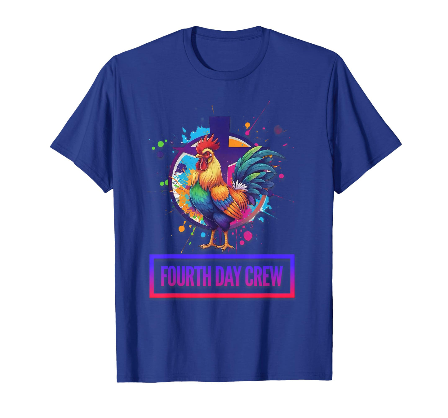 DeColores Cursillo Rainbow Rooster Catholic T-Shirt