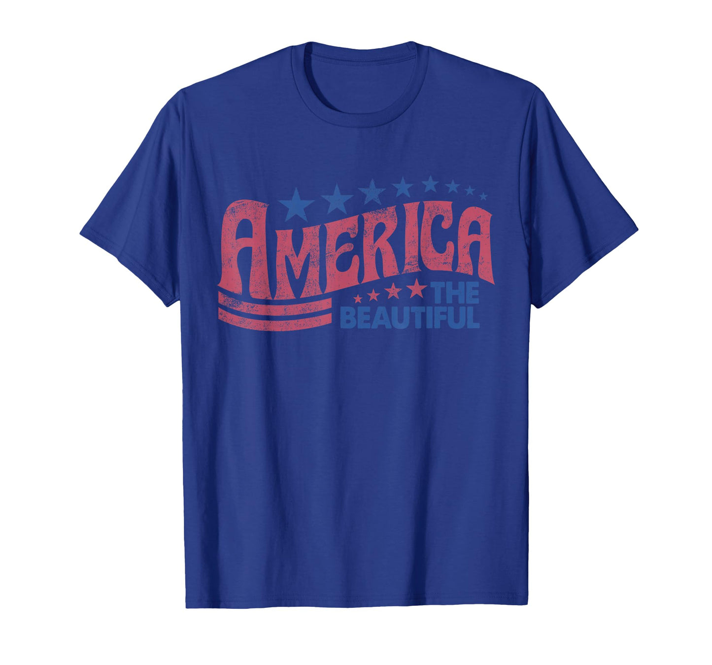 America The Beautiful Retro Vintage American 4th Of July T-Shirt