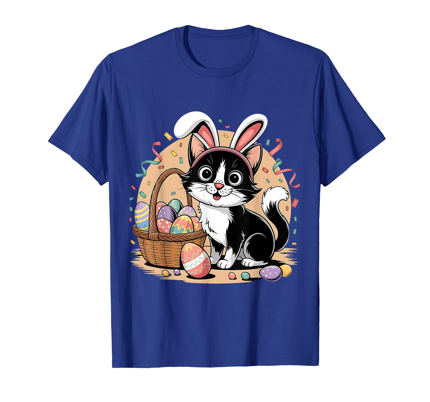 Easter Cat with Bunny Ears Cute Spring Kitty T-Shirt