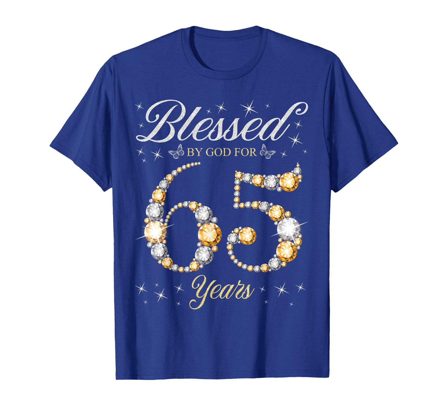 Blessed By God For 65 Years Old 65th Birthday Party T-Shirt