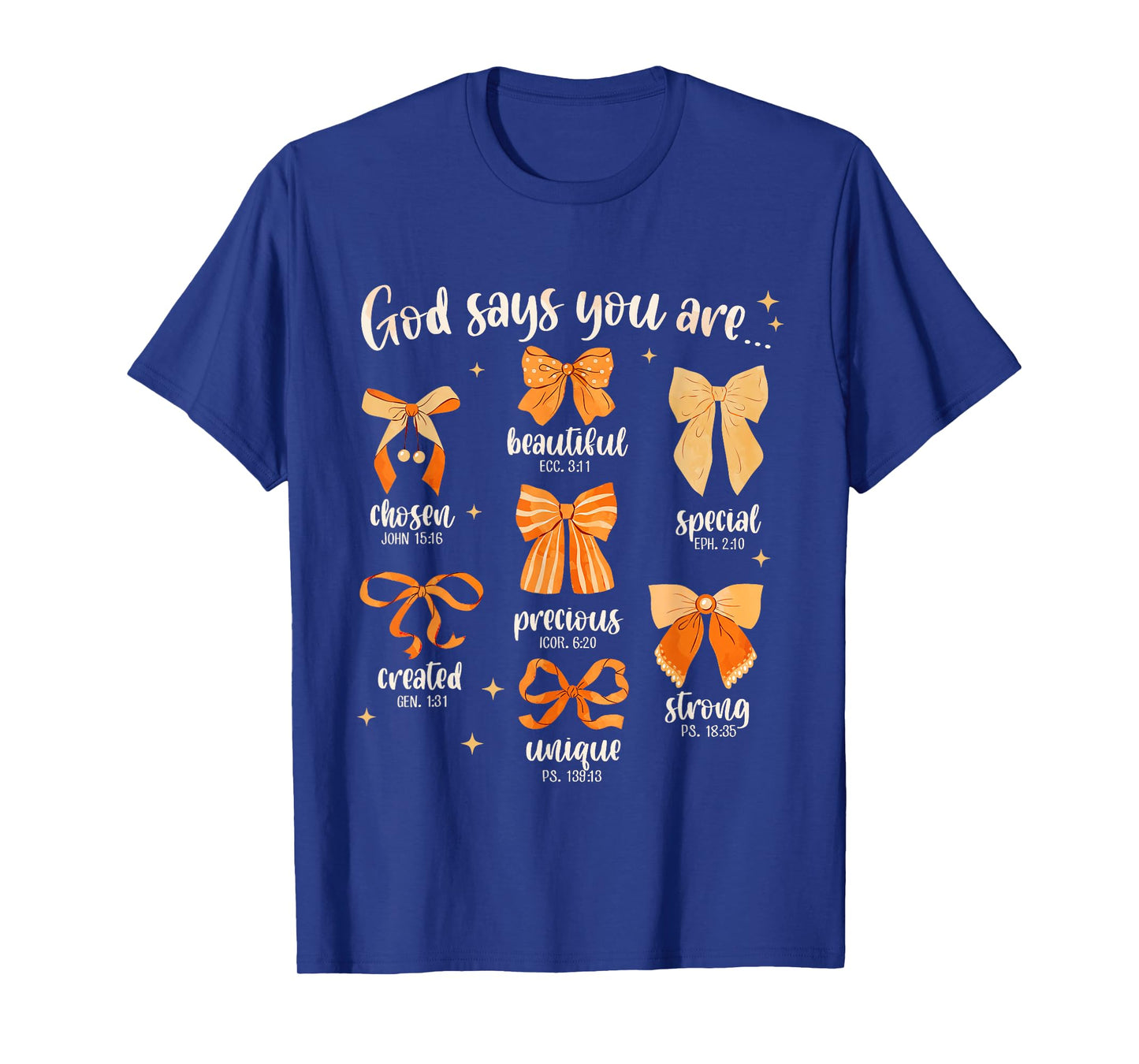 God Says You are Christian Bible Coquette Bow Thanksgiving T-Shirt