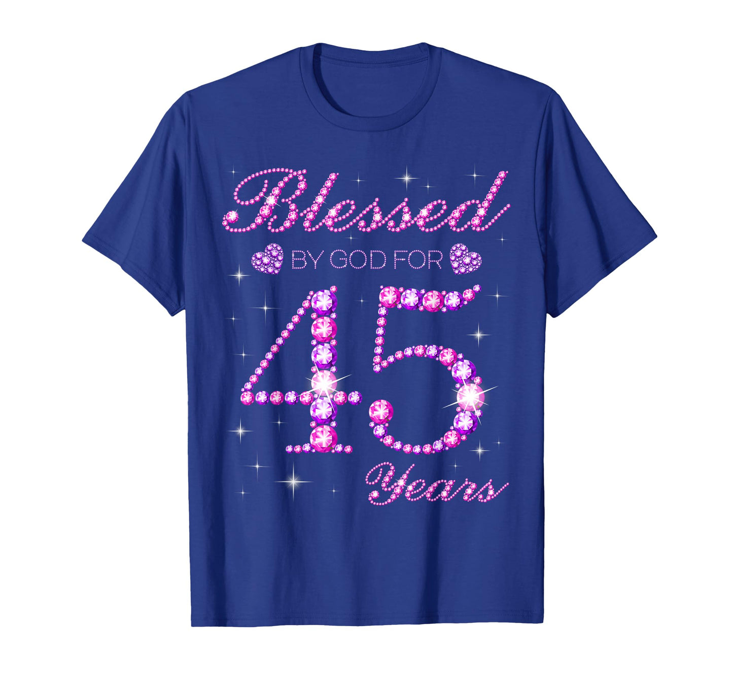 Blessed by God for 45 Years Old 45th Birthday Party T-Shirt