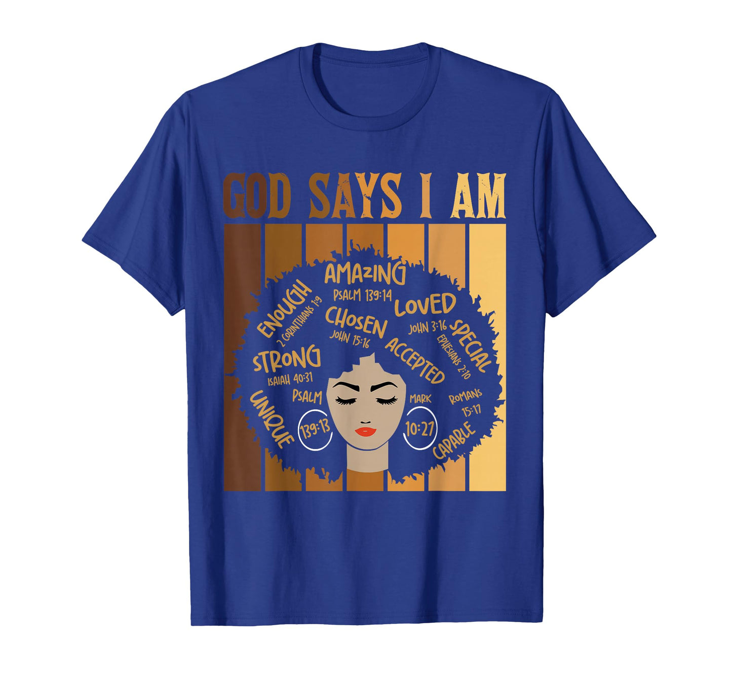 God Says I Am Melanin Skin Tone Black History Month Women T-Shirt