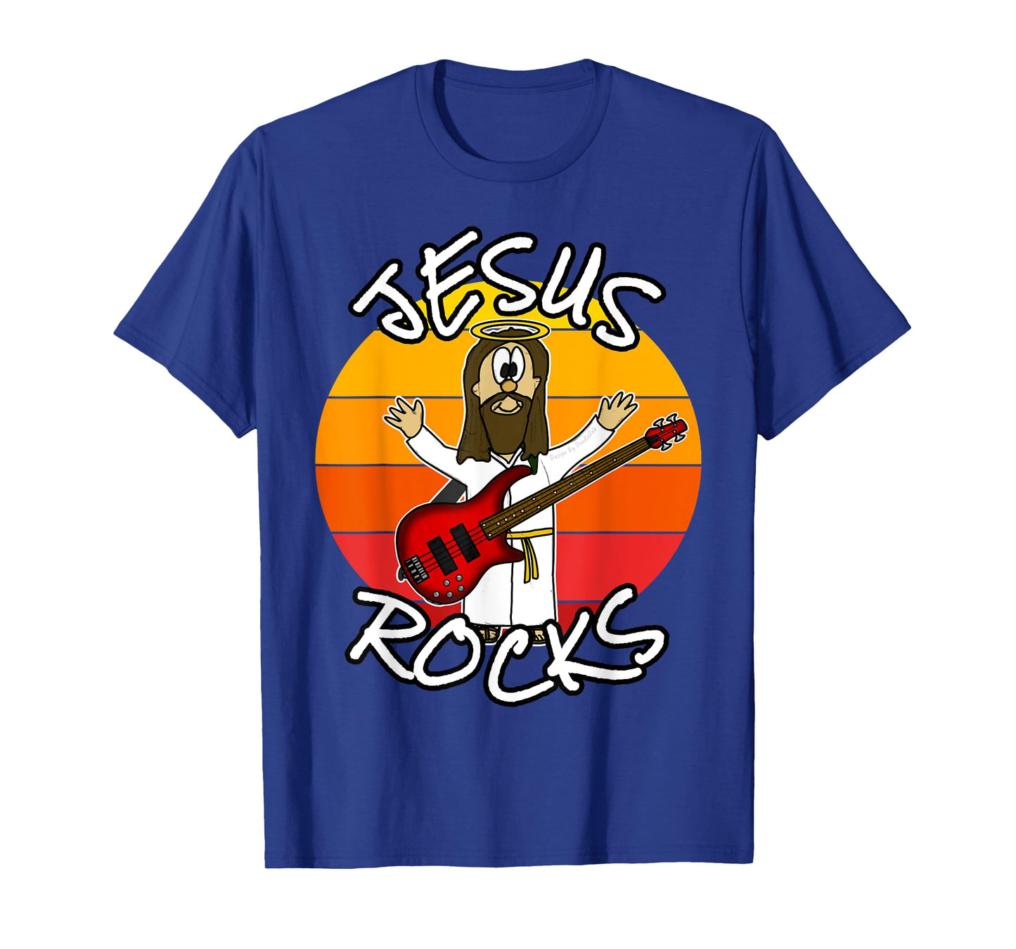 Jesus Rocks Bass Guitar, Church Bassist, Worship Musician T-Shirt