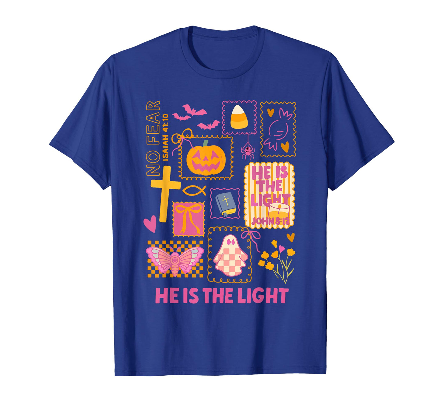 Shine with The Light of Jesus Christian Halloween Pumpkin T-Shirt
