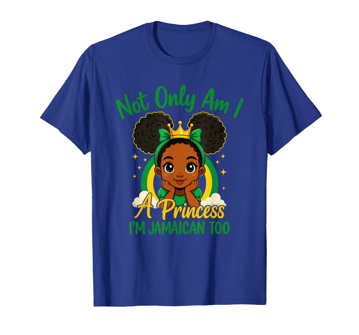 Not Only Am I A Princess I'm Jamaican Too Afro Kids Pride T-Shirt