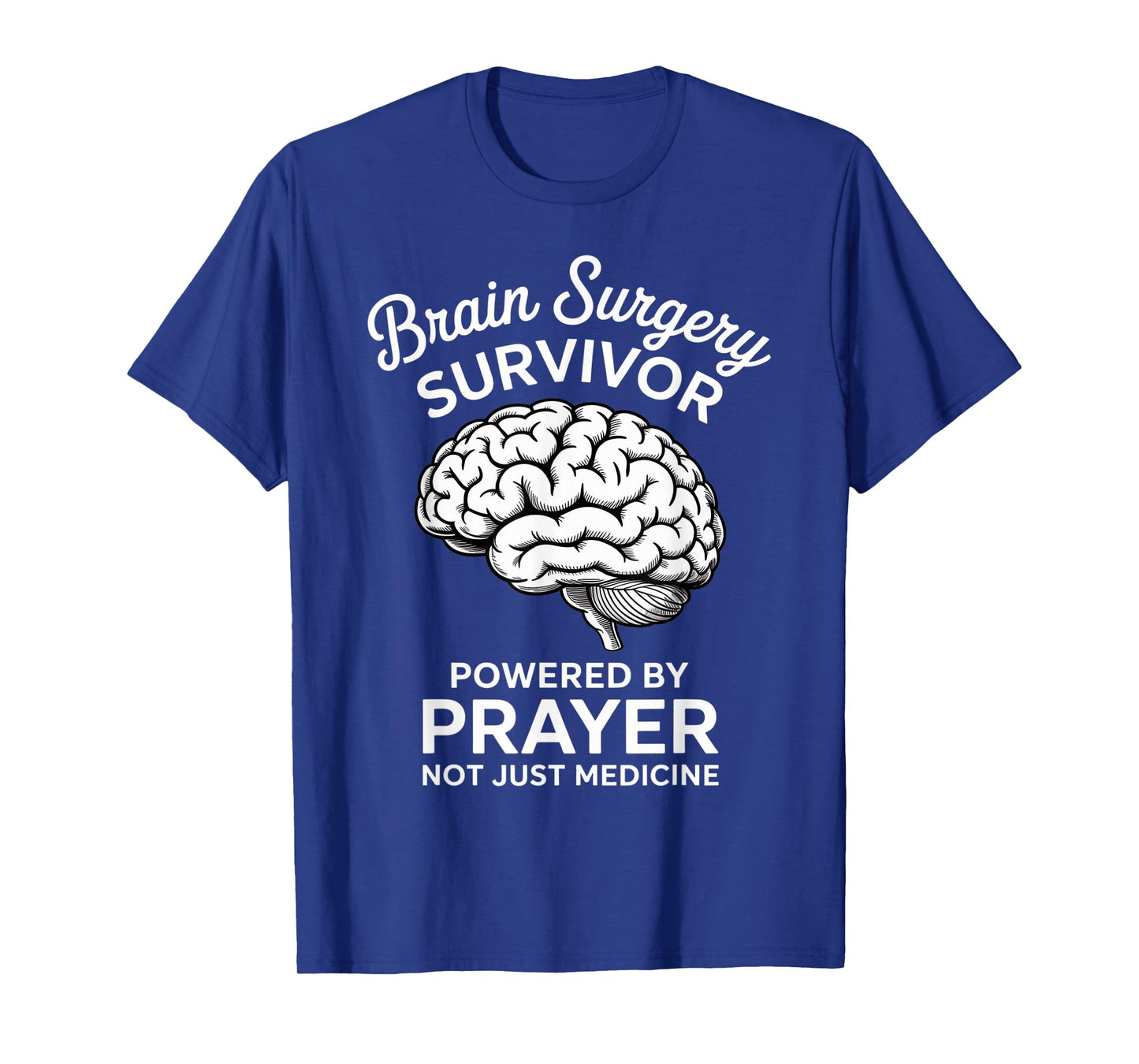 Powered by Prayer Brain Tumor Cancer God Jesus Brain Surgery T-Shirt