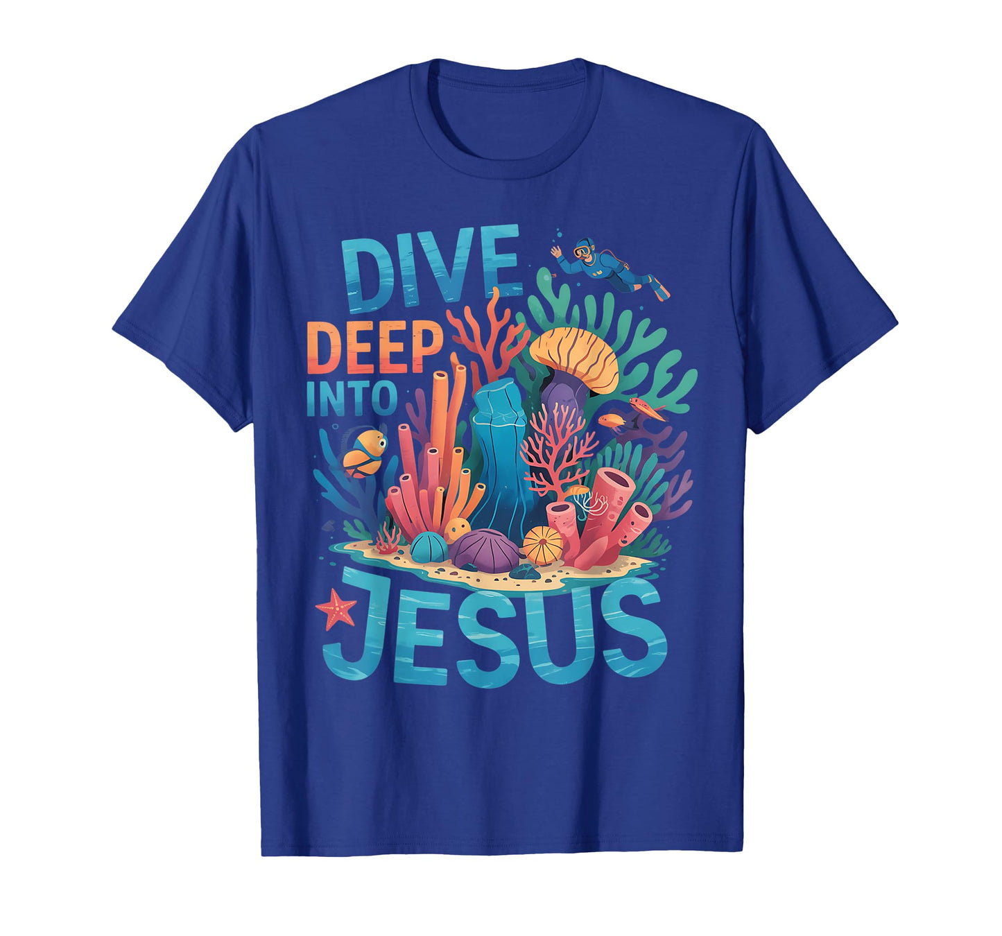 Dive Deep Into Jesus VBS 2025 Scuba Diving Underwater T-Shirt