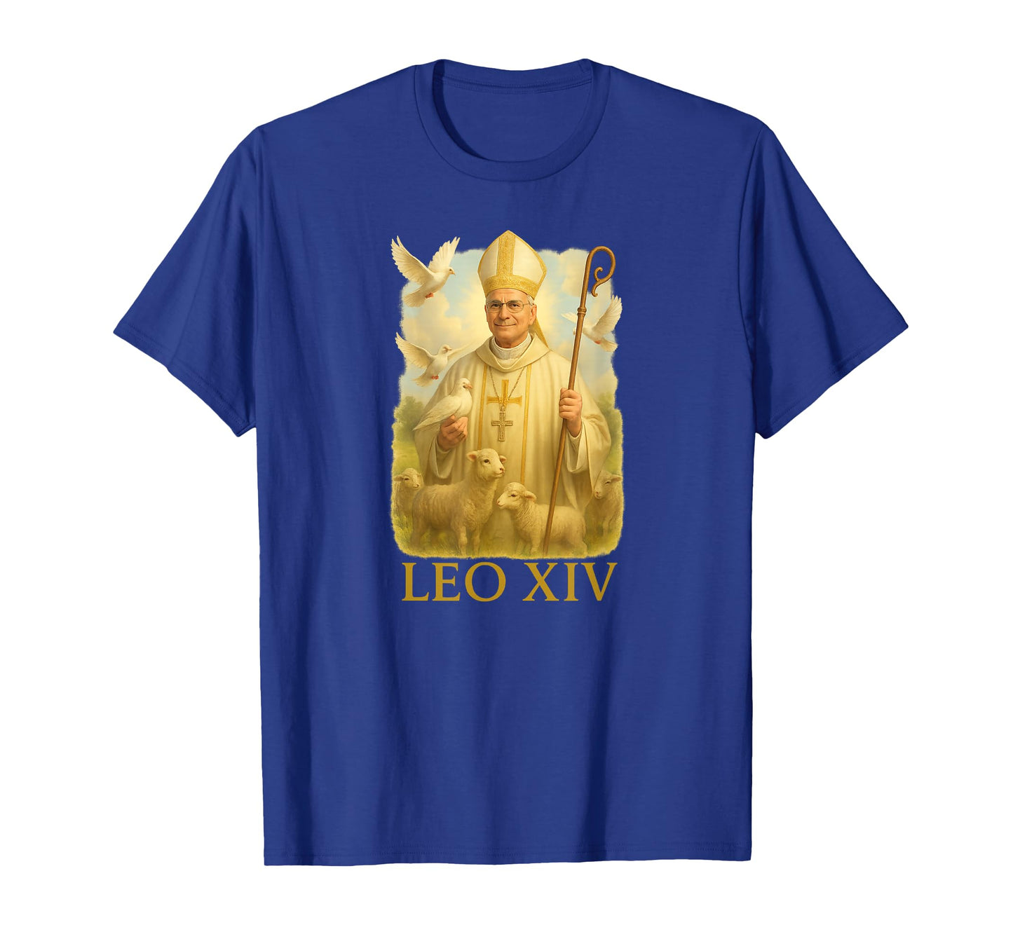 Pope Leo XIV / Doves - Christian Catholic Faith Inspired T-Shirt