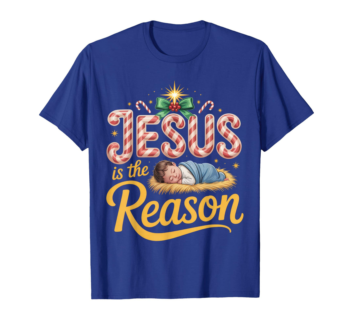 Jesus is The Reason Christmas Faithful Holidays Christian T-Shirt