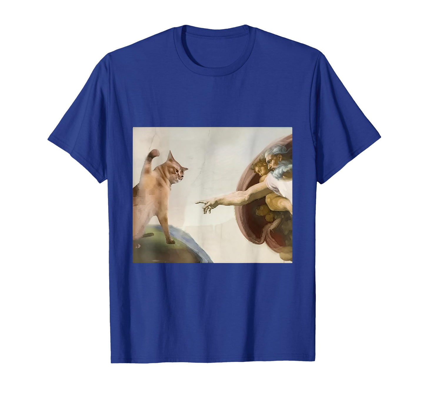 Almighty Slap Funny Cat God Creation Of Adam Meme Cat Lovers T-Shirt for Men Women