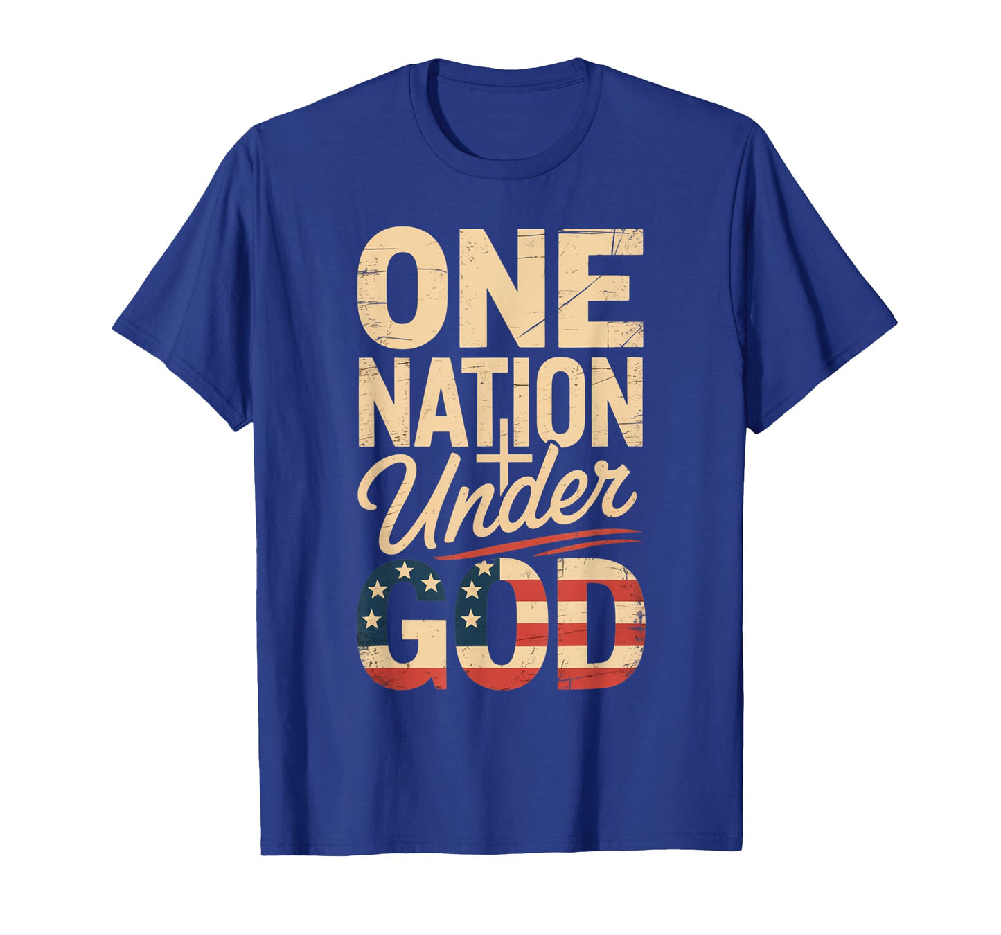 One Nation Under God July 4th Christian Patriotic T-Shirt
