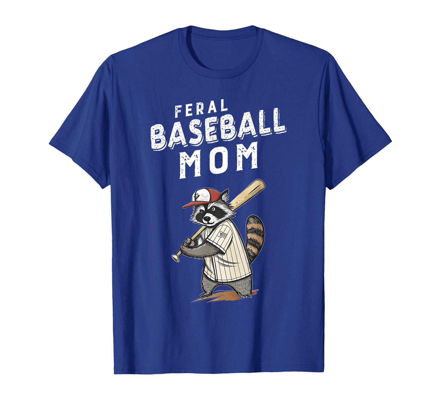 Retro Raccoon Feral Baseball Mom Trash Panda Sport Lover T-Shirt