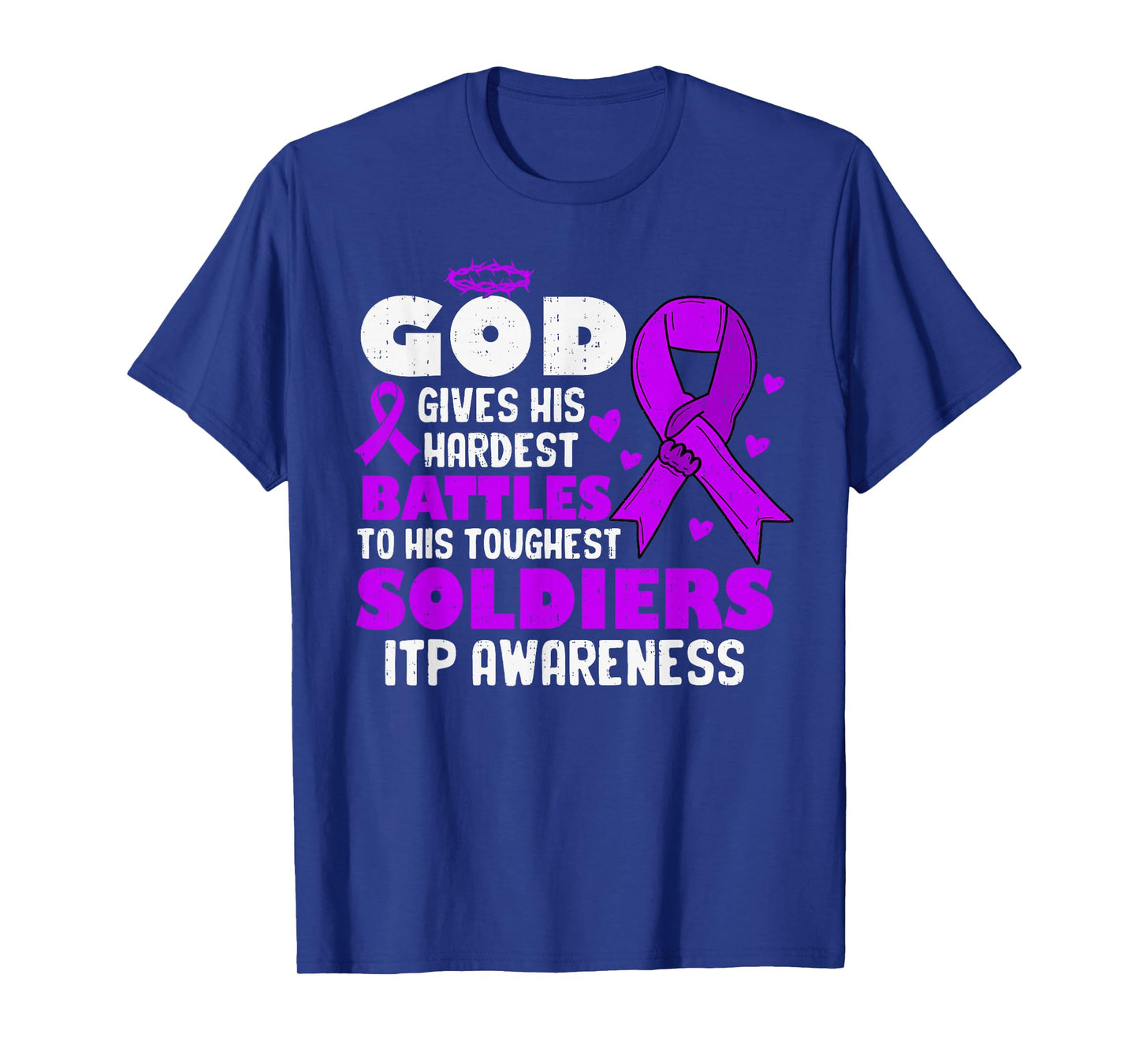 God ITP Awareness Immune Thrombocytopenia Ribbon Purple T-Shirt