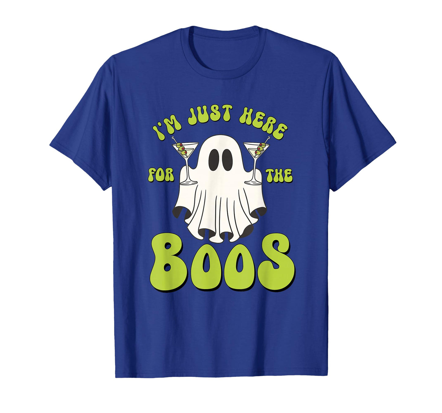 I'm Just Here for The Boos Funny Halloween Ghost Martini T-Shirt