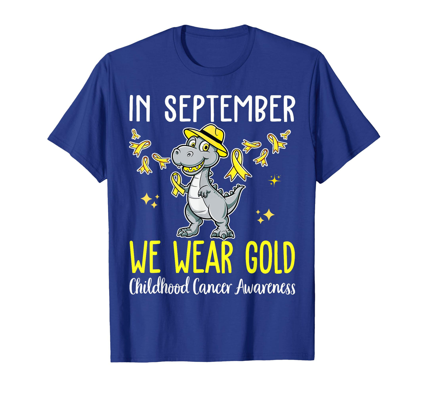 in September We Wear Gold Childhood Cancer Awareness Ribbon T-Shirt