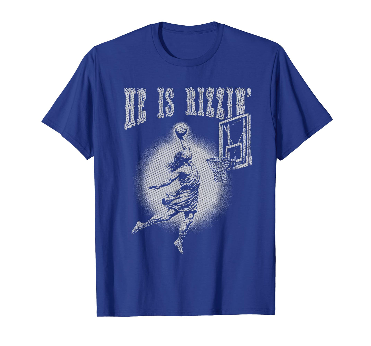 Rizzin Christian Easter Graphic Jesus Playing Basketball T-Shirt