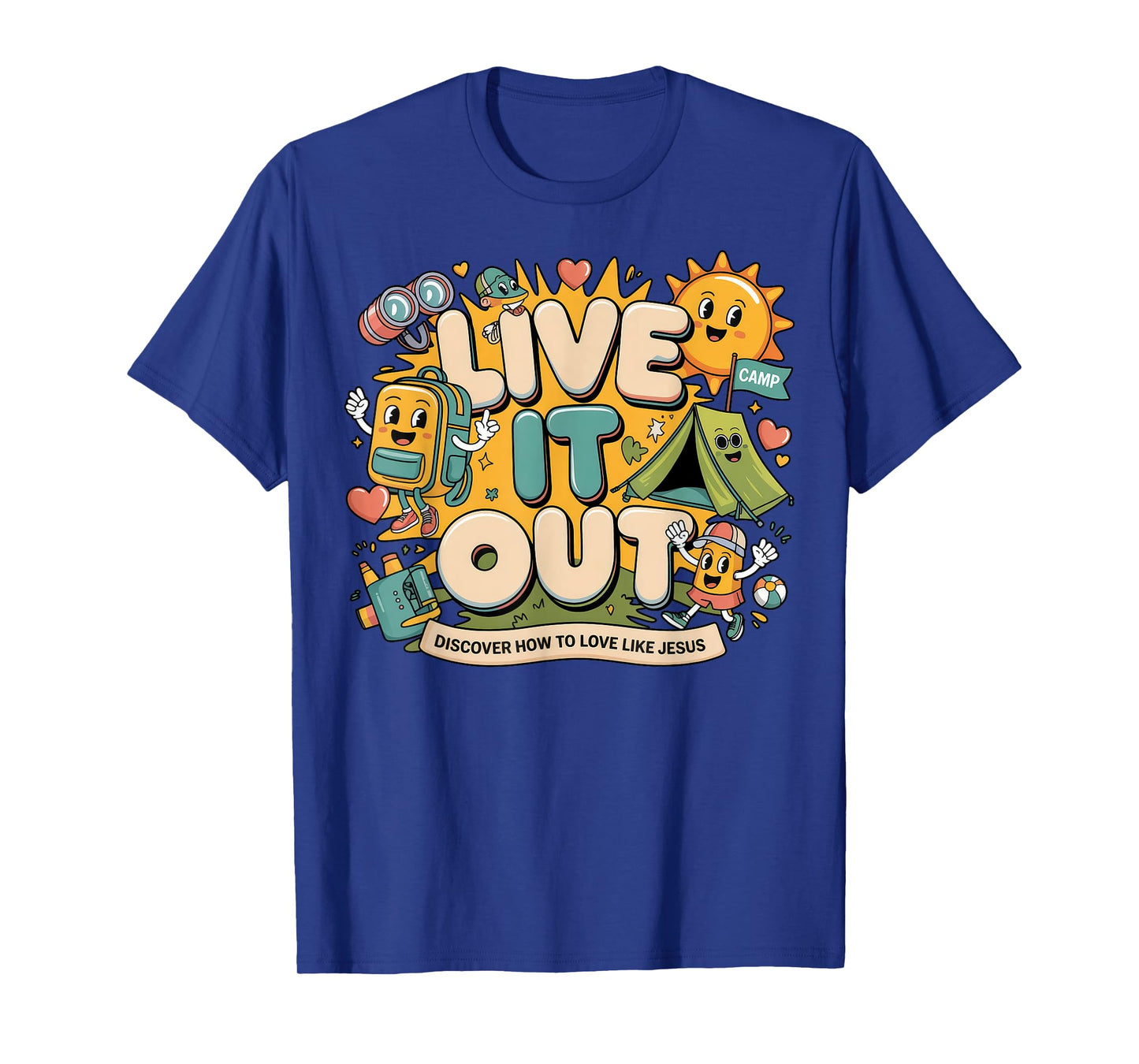 Live It Out Bible School Vbs 2025 Christian Youth Camp Jesus T-Shirt