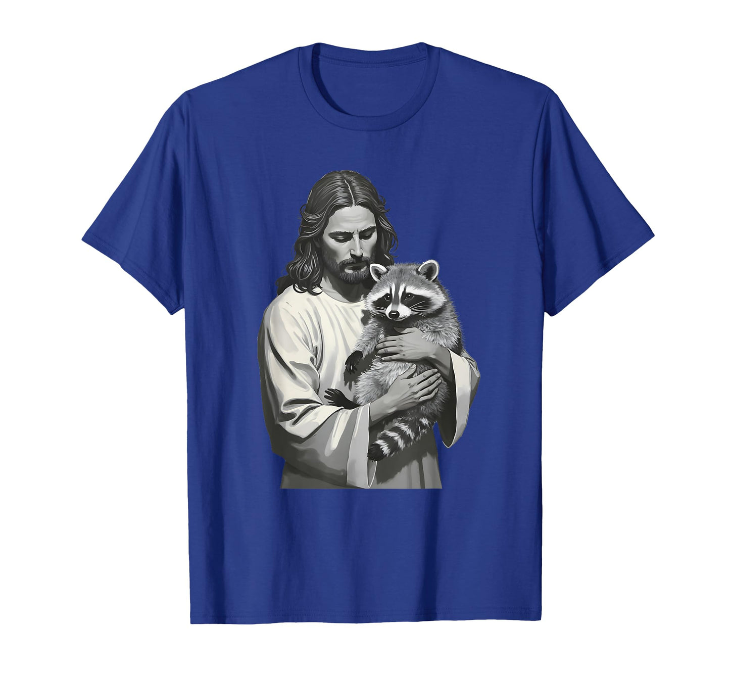 Racoon Lover Trash Panda Christian Jesus Holding A Raccoon T-Shirt