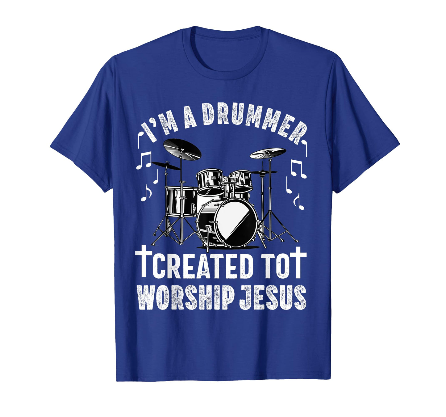 Christian Drummer Drum Player Stick Men Jesus Worship Music T-Shirt