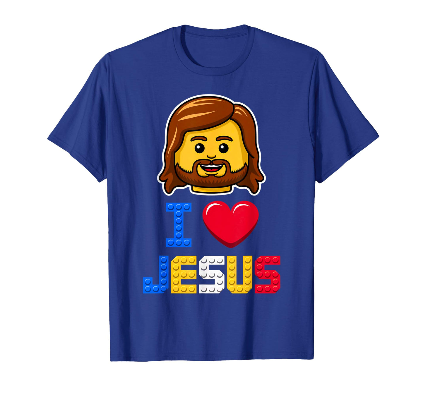 I Love Jesus Master Builder Building Bricks Blocks Christian T-Shirt