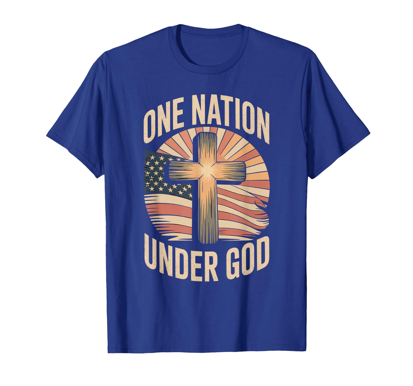 One Nation Under God July 4th Christian Patriotic T-Shirt