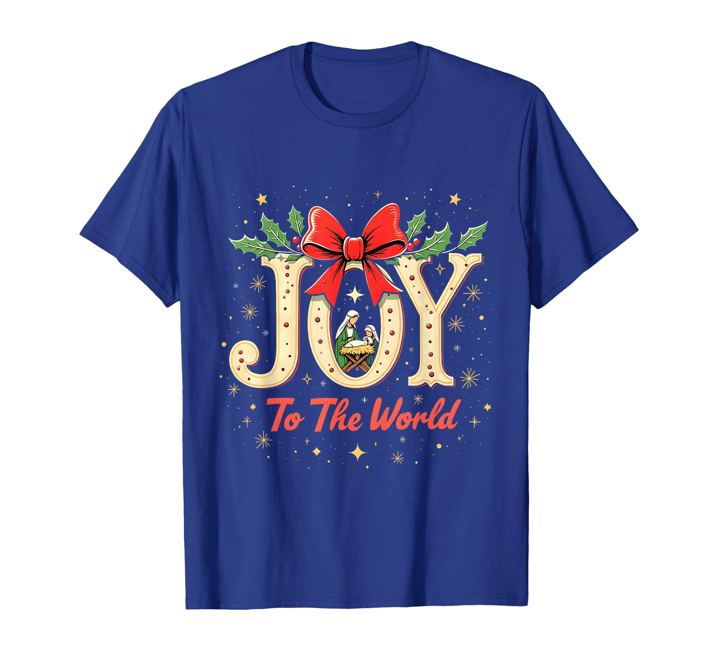 Joy to the World Nativity Jesus Christmas Religious Holiday T-Shirt