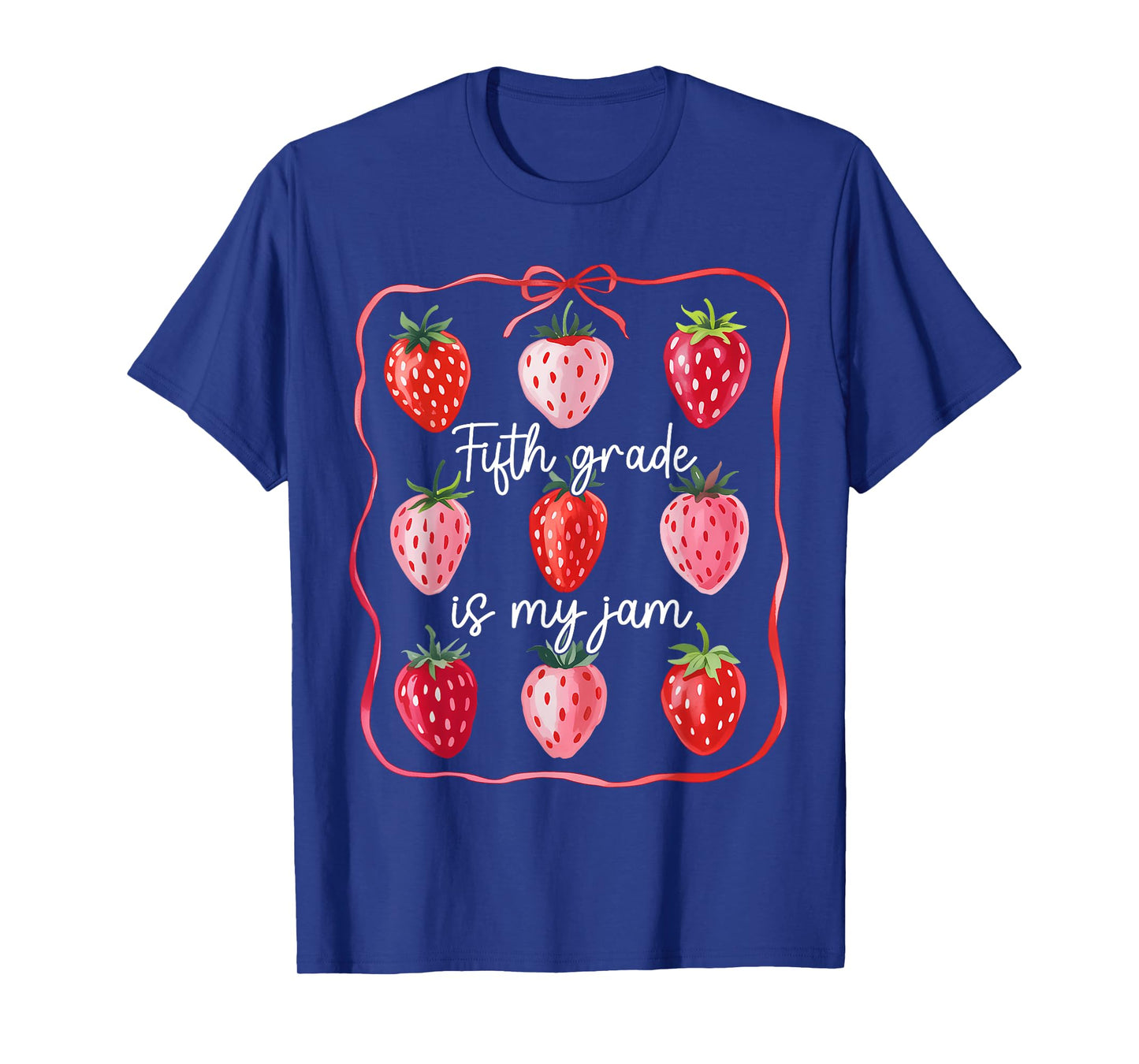 Fifth Grade Is My Jam Strawberry 5th Grade Back To School T-Shirt