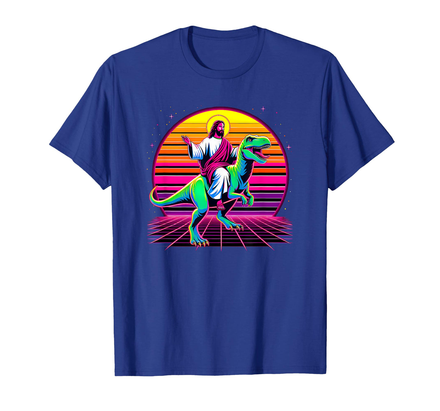 Jesus Riding A Dinosaur Meme Dino Lover Tyrannosaurus Rex T-Shirt