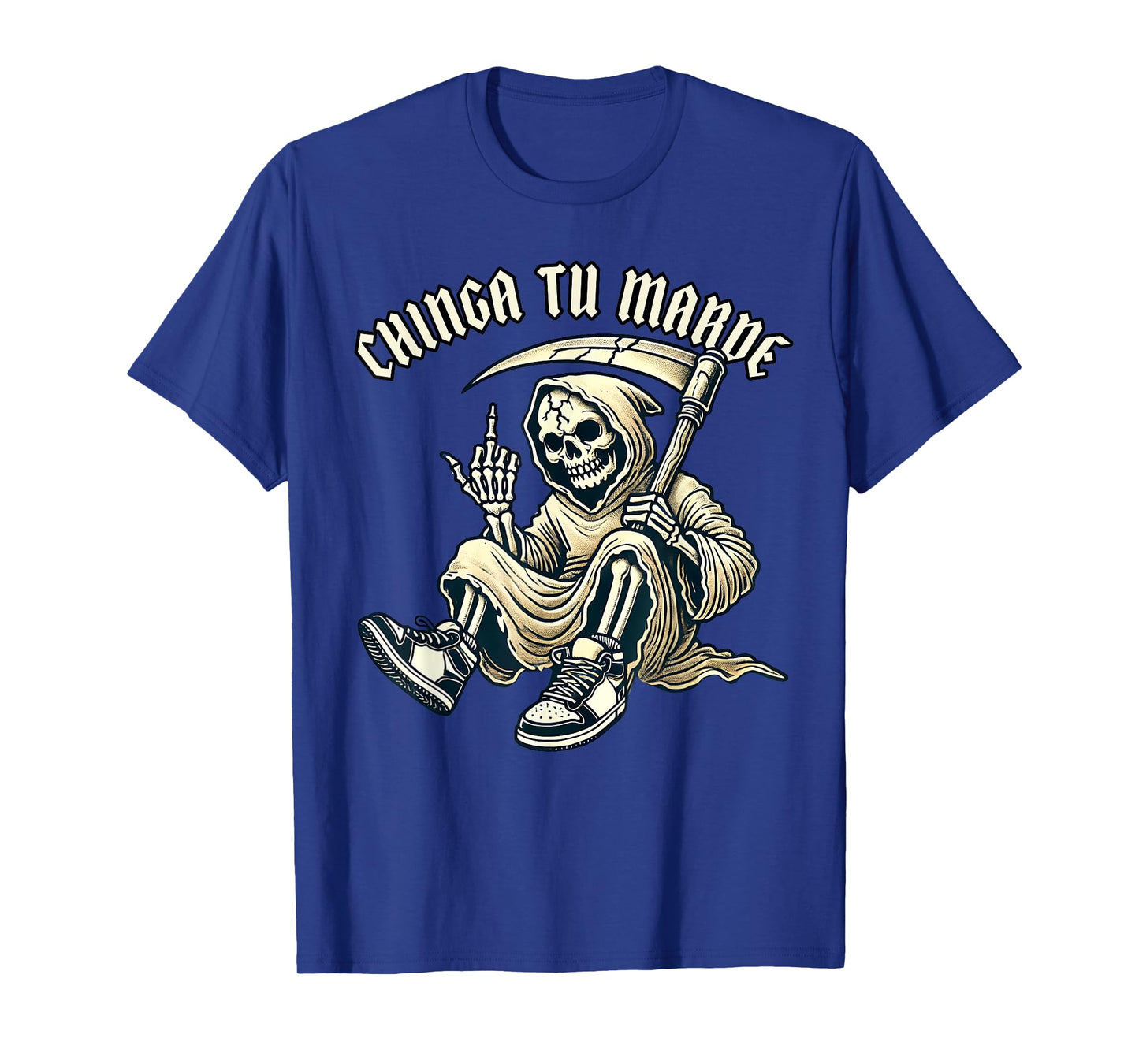 Funny cholo Latino Mexican Chinga Tu Madre Skelton T-Shirt