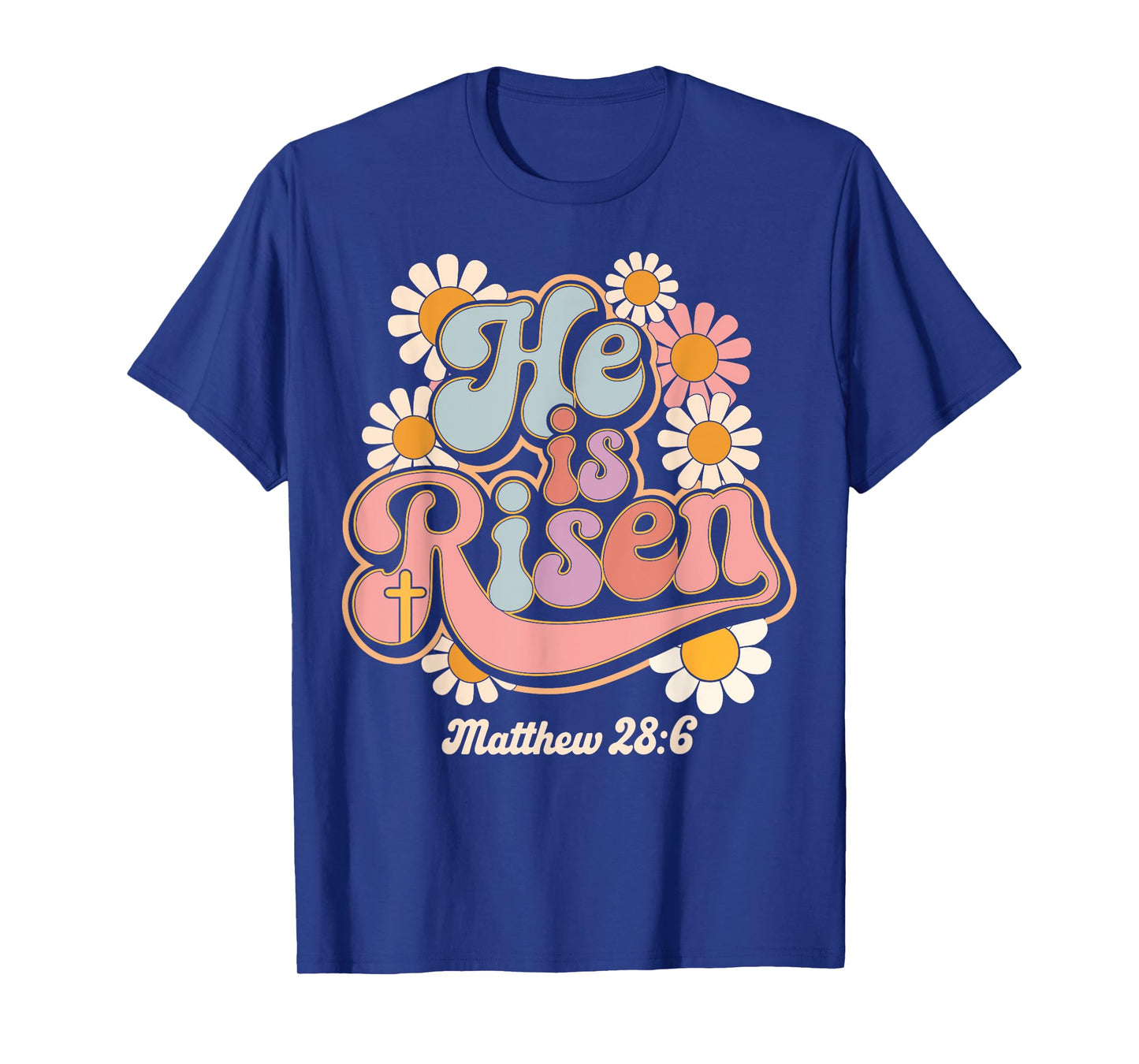 He is risen groovy retro style for christian easter T-Shirt