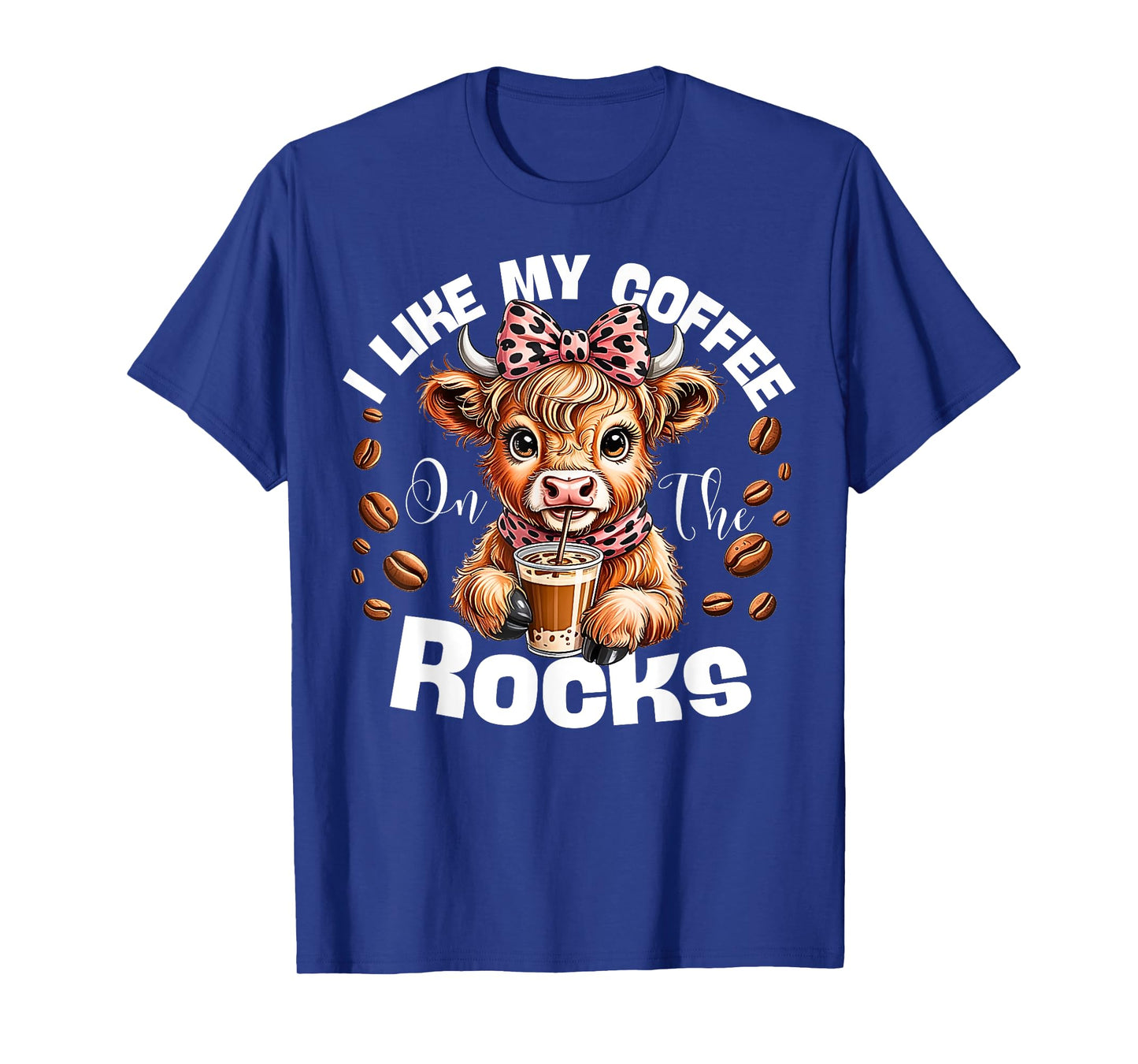 Funny Highland Cow I Like My Coffee Quote Humor Caffeine T-Shirt