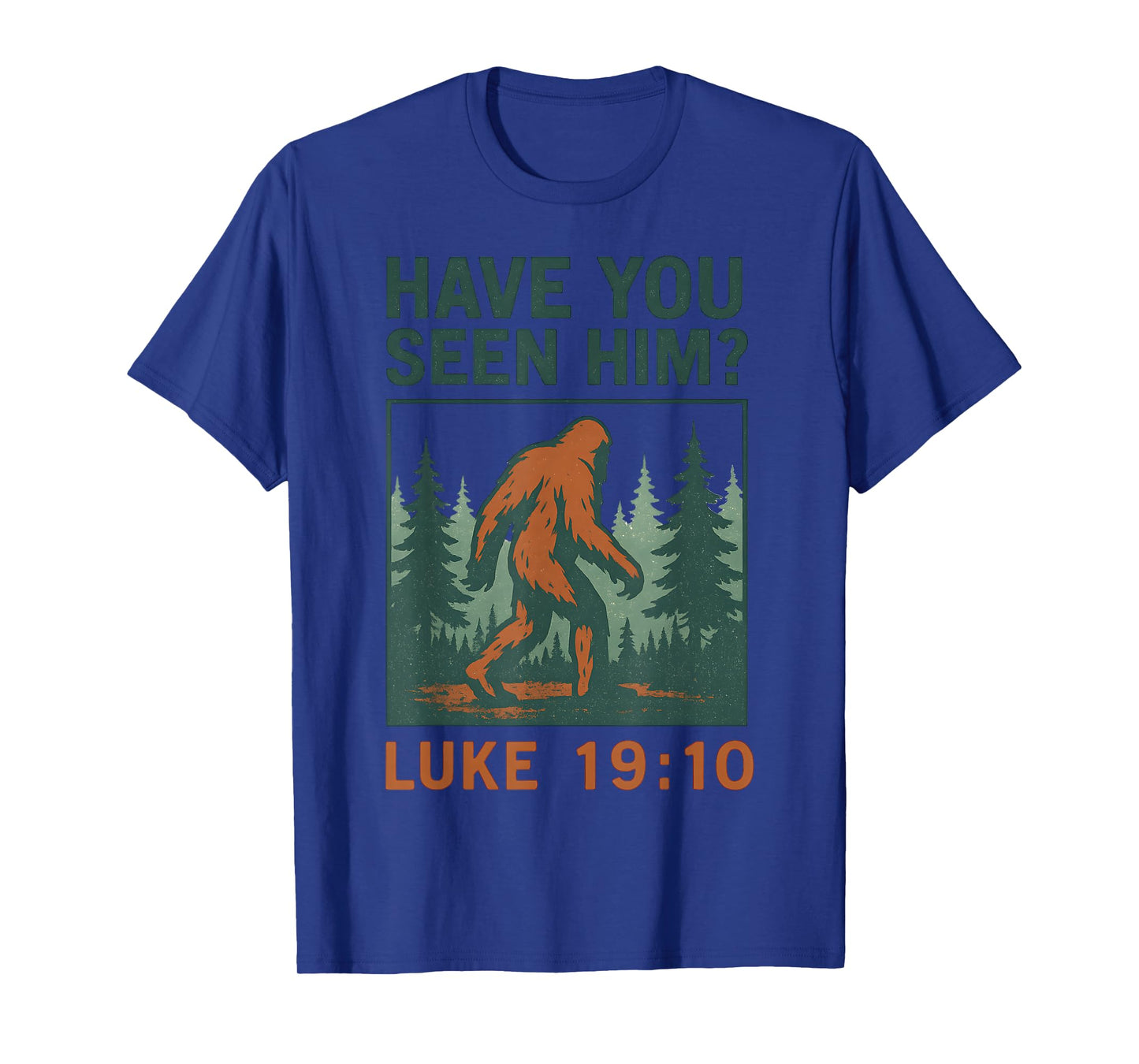 Bigfoot Christian Bible Verse Luke 19 10 Vintage Faith Based T-Shirt