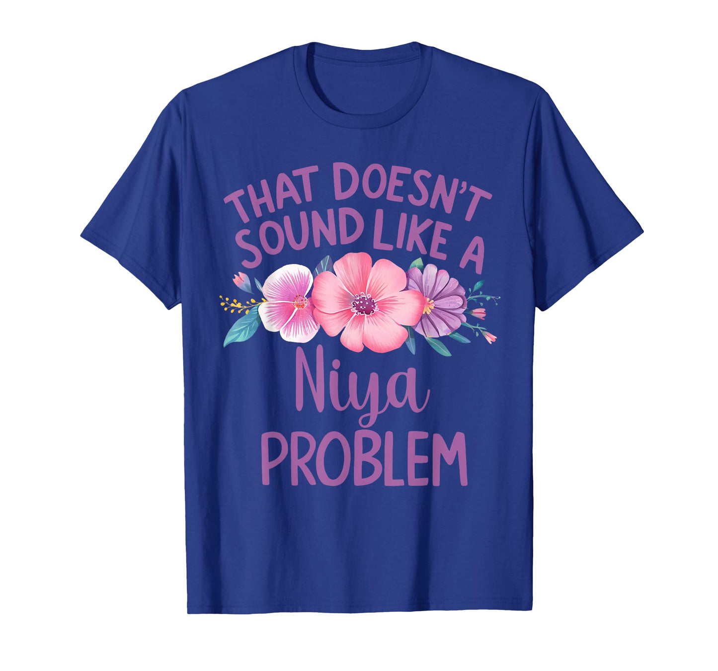 Niya Personalized Cute Flower Girls Niya Name T-Shirt