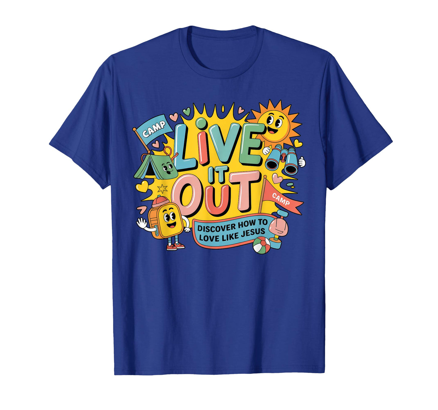 Live It Out Bible School Vbs 2025 Christian Youth Camp Jesus T-Shirt