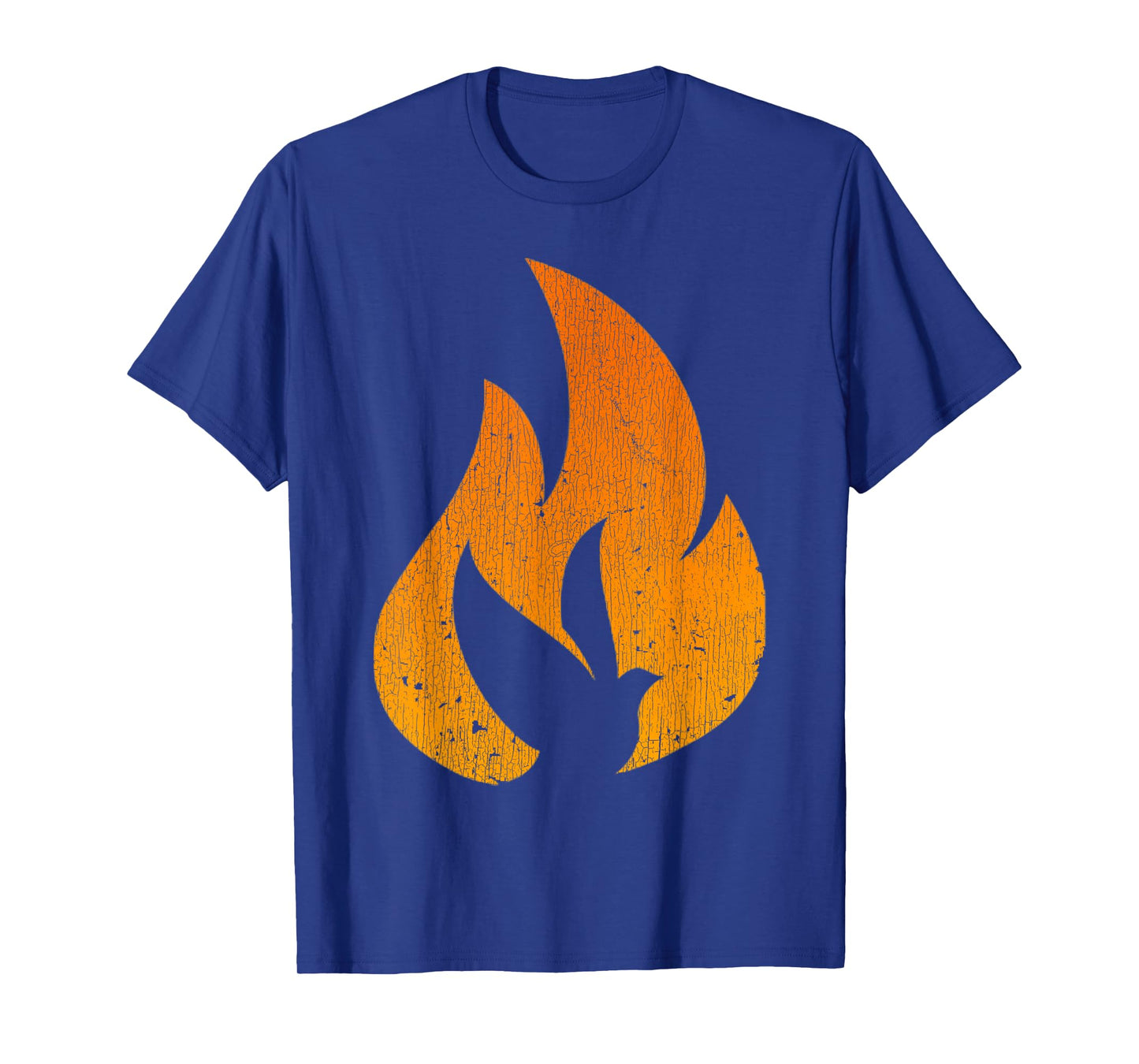 Vintage Silhouette Dove Flame Fire Pentecost T-Shirt