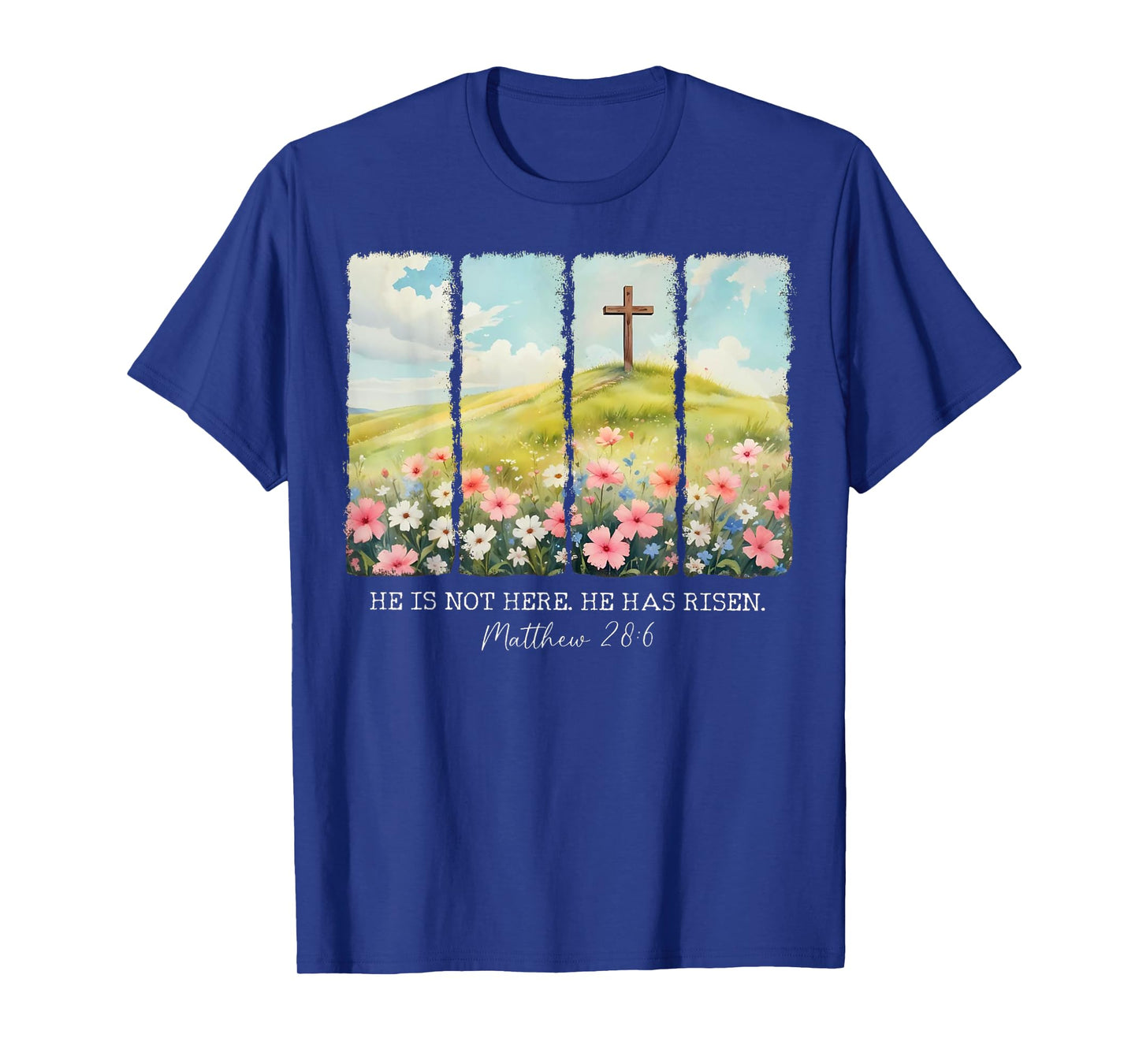 He Is Not Here He Has Risen Jesus Christian Happy Easter Tee T-Shirt
