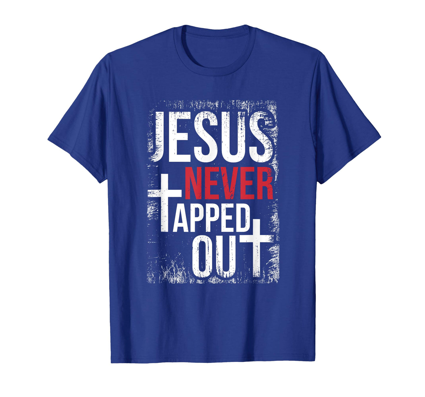 Jesus Never Tapped Out Christian Wrestling Faith Christian T-Shirt