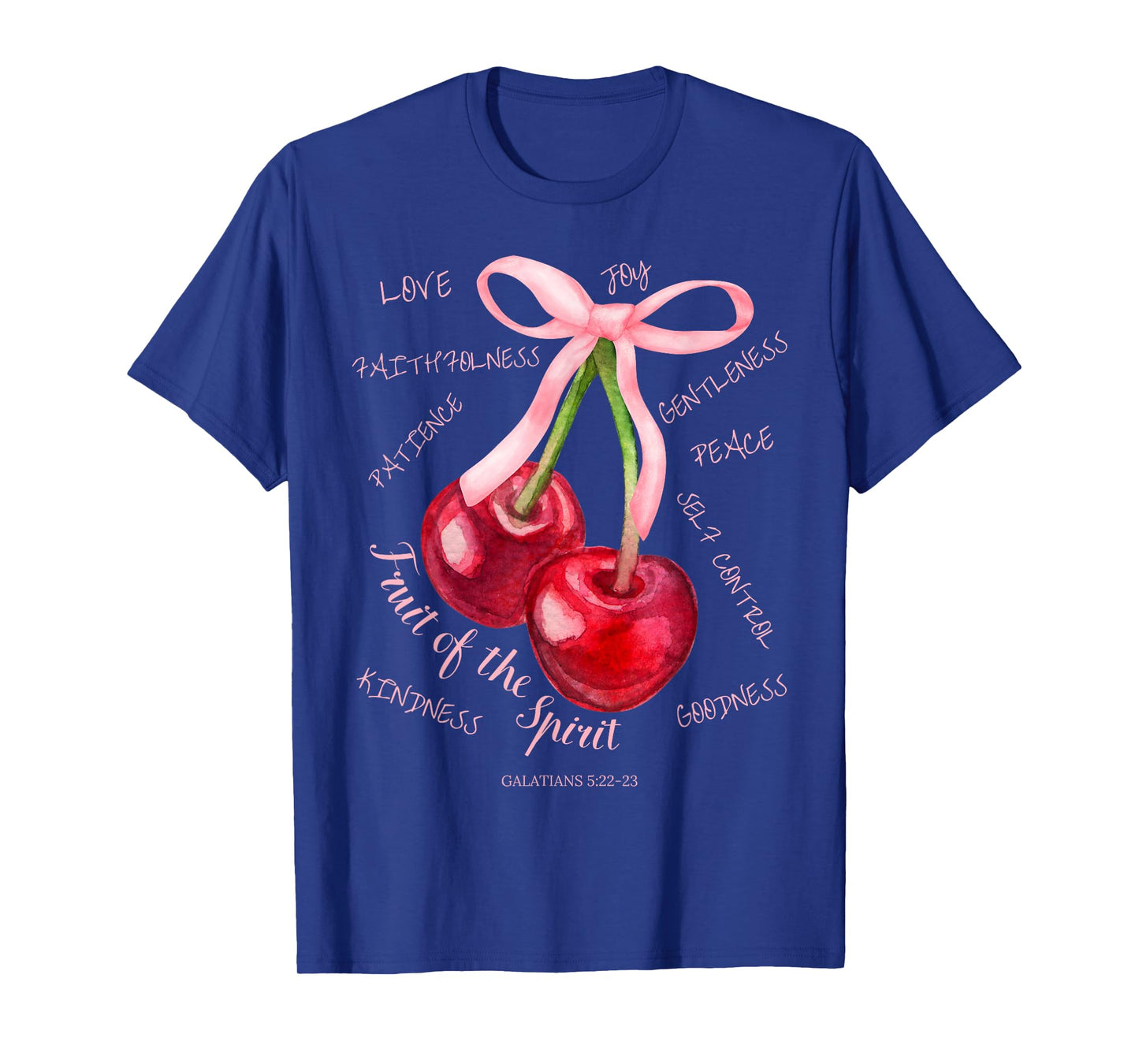 Fruit of the Spirit Christian Cherries Coquette Aesthetic T-Shirt
