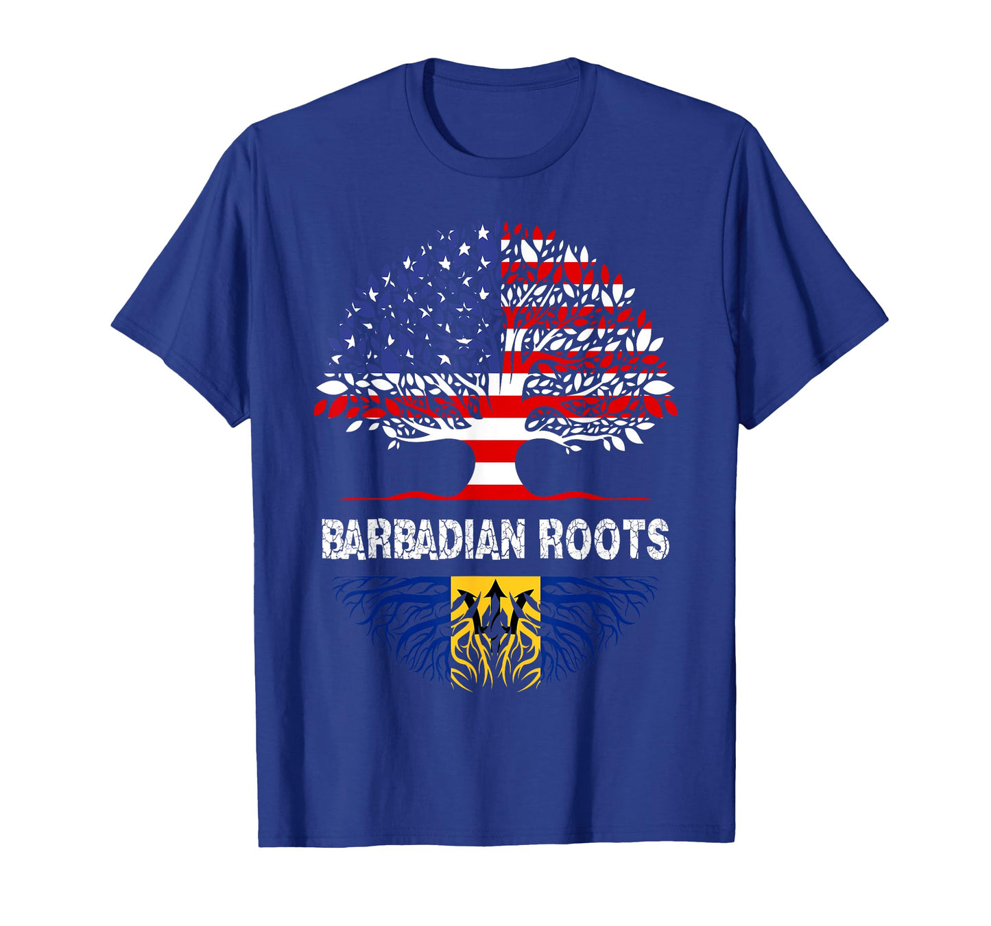 Barbados Bajan Barbadian Heritage Proud Half Barbadian Flag T-Shirt
