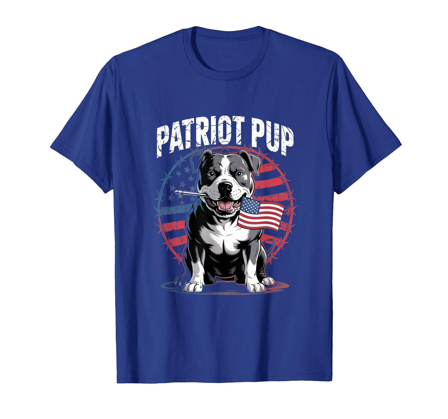 4th of July Pitbull Owner Pitbull Lover American Flag Dad T-Shirt