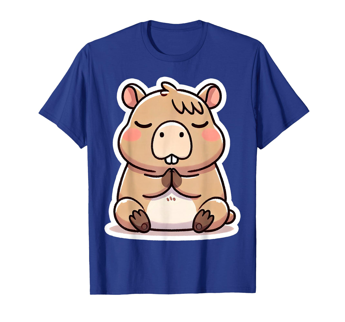 Capybara Praying to Jesus Christ Cute Christian Kid God Pray T-Shirt