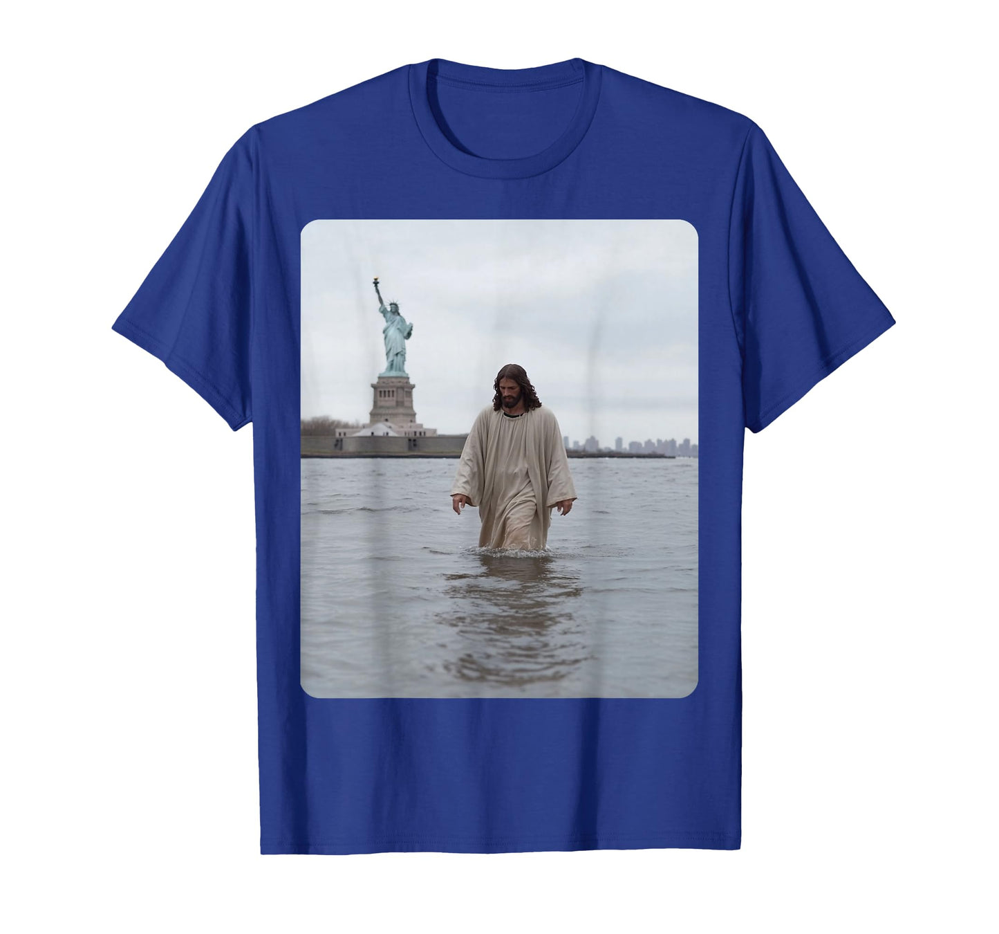 Jesus Christ The Statue of Liberty USA New York Christian T-Shirt