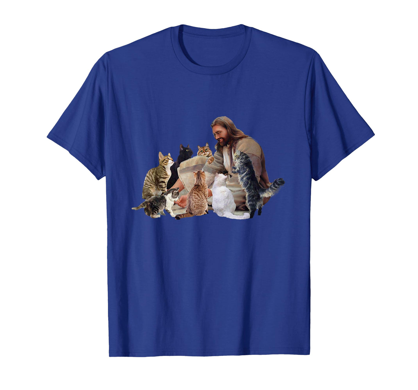 Jesus Hugs Cats Funny Cats T-Shirt