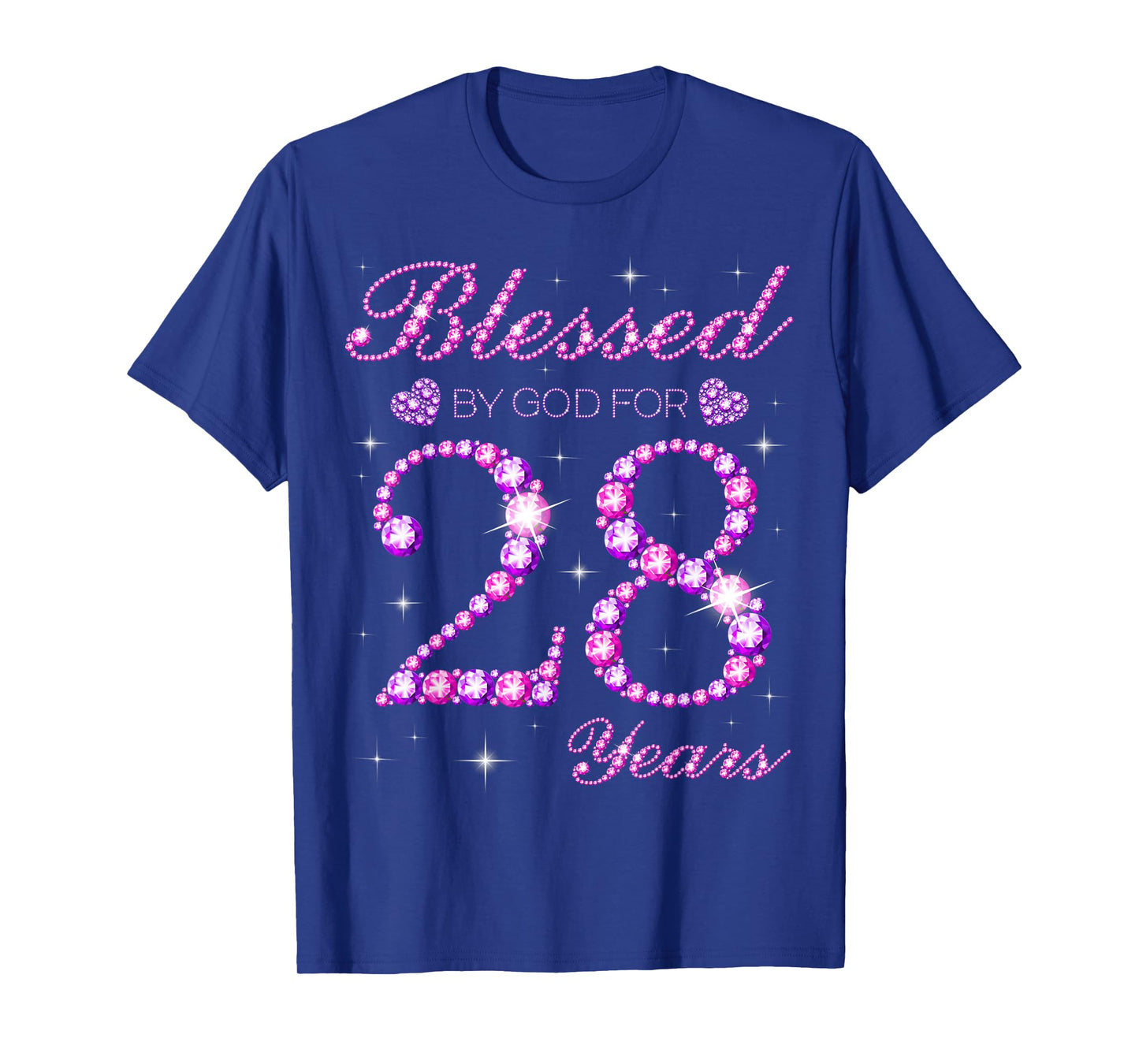 Blessed by God for 28 Years Old 28th Birthday Party T-Shirt