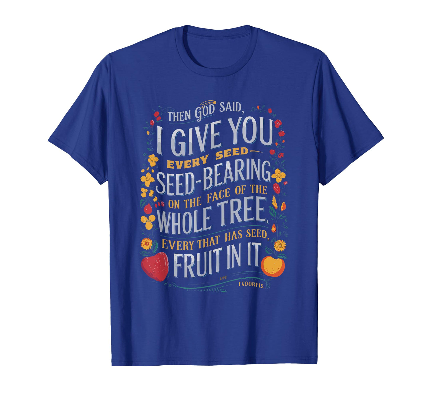 Genesis 1:29 Plant Based Diet Vegan Vegetarian Bible Verse T-Shirt