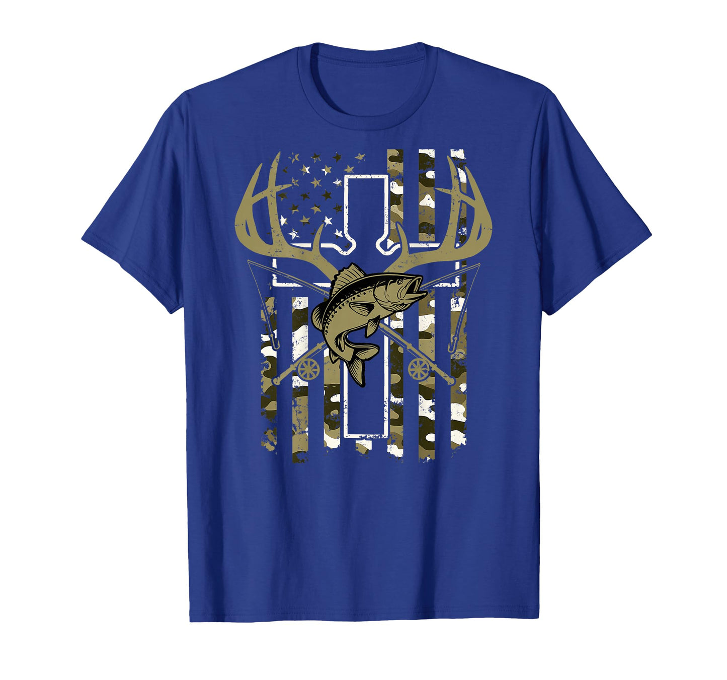 Hunting Fishing Cross Camo Faith Christian Fisherman Hunter T-Shirt